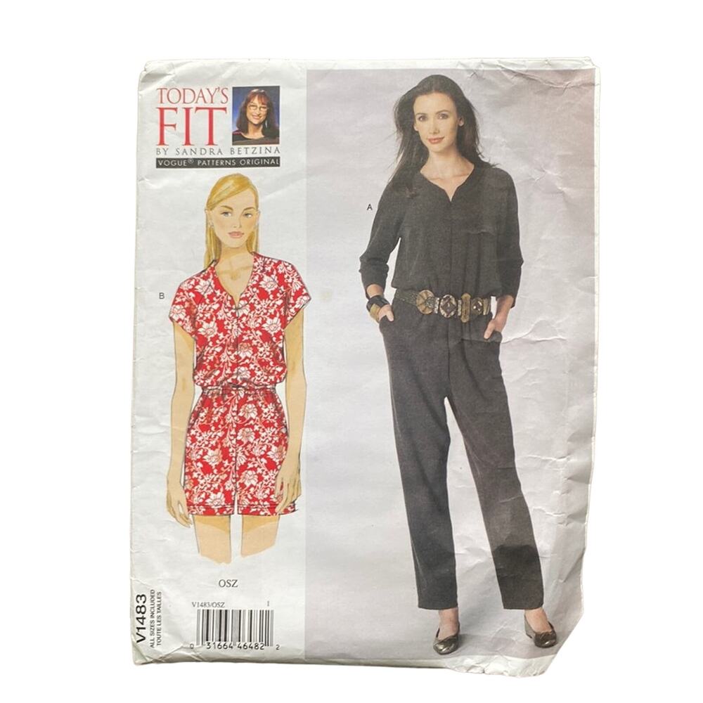 VOGUE PATTERN V1483 Jumpsuit  All Sizes  NEW UNCUT
